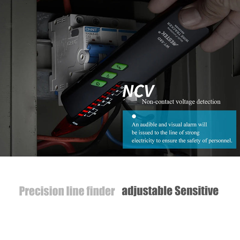 MESTEK WT58D Multifunction RJ45 RJ11 Network Cable Tester Electric Wire Line Finder Tracker