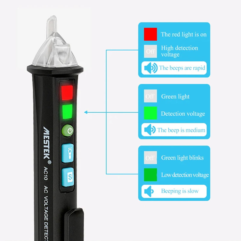 MESTEK AC10 Multi-function Cable Voltage Detection Smart Electric Tester Pen