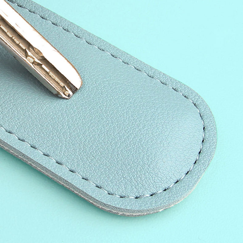 PU Leather U-disk Memory Card Storage Bag Anti-lost Protective Cover with Keyring