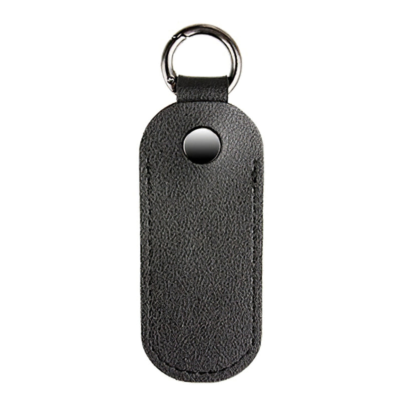PU Leather U-disk Memory Card Storage Bag Anti-lost Protective Cover with Keyring