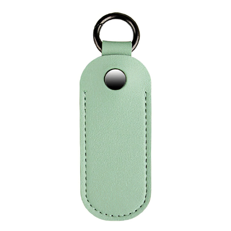 PU Leather U-disk Memory Card Storage Bag Anti-lost Protective Cover with Keyring