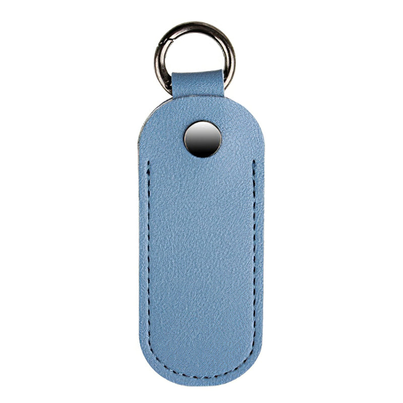 PU Leather U-disk Memory Card Storage Bag Anti-lost Protective Cover with Keyring