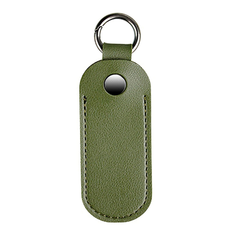 PU Leather U-disk Memory Card Storage Bag Anti-lost Protective Cover with Keyring