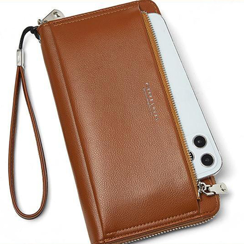 PIERRE LOUES PL815-25 Women Long Wallet PU Leather Phone Storage Clutch Bag