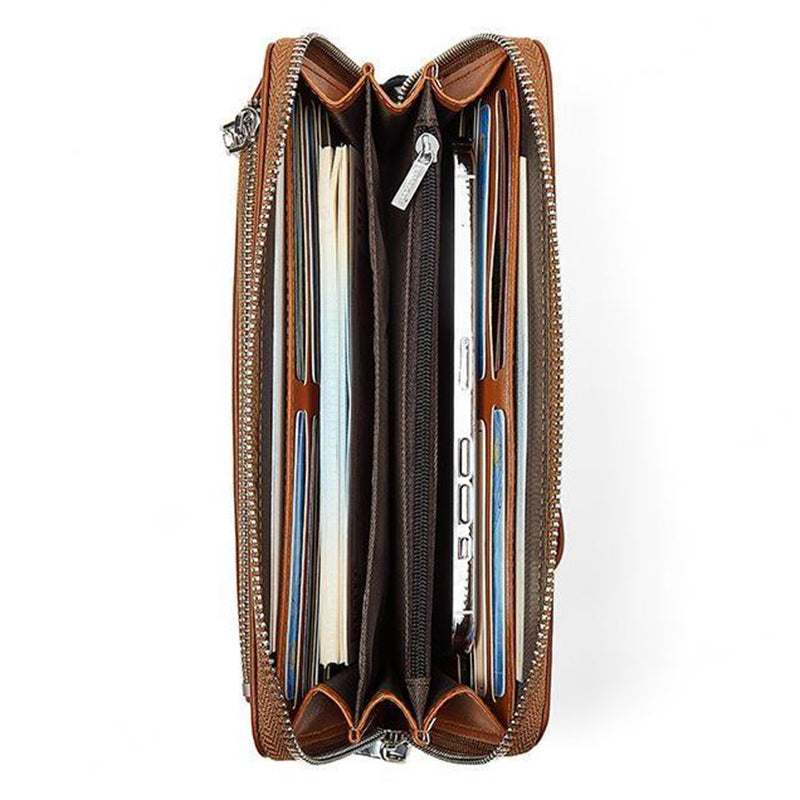 PIERRE LOUES PL815-25 Women Long Wallet PU Leather Phone Storage Clutch Bag
