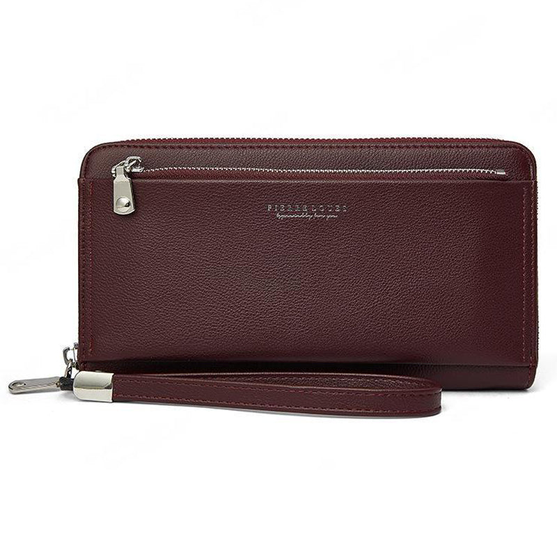 PIERRE LOUES PL815-25 Women Long Wallet PU Leather Phone Storage Clutch Bag