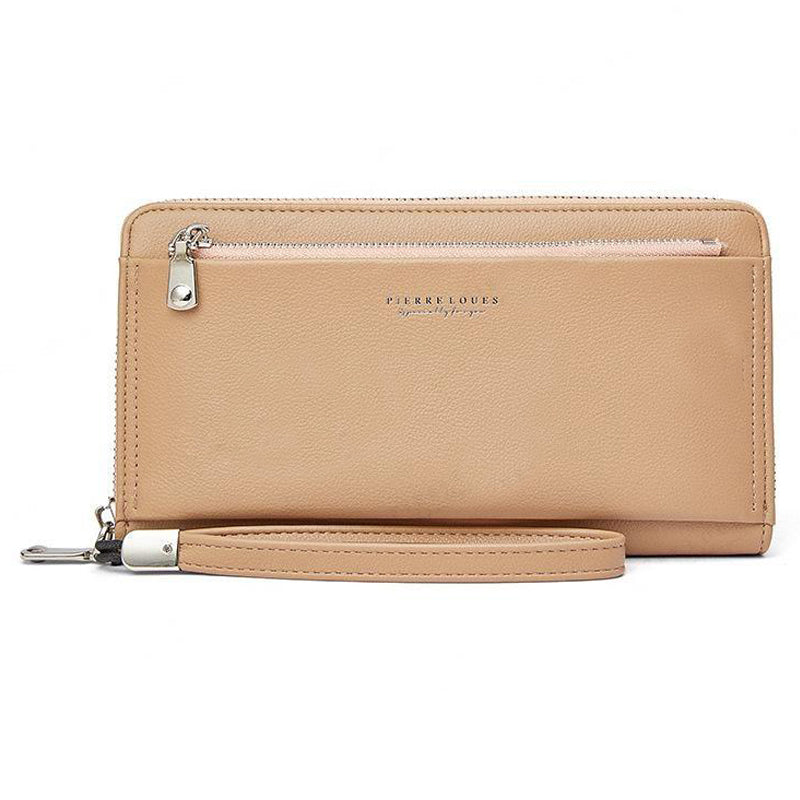 PIERRE LOUES PL815-25 Women Long Wallet PU Leather Phone Storage Clutch Bag