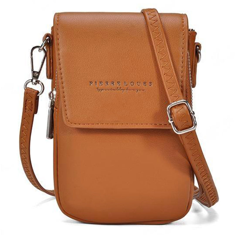 PIERRE LOUES PL614-44 PU Leather Women Crossbody Bag Phone Cosmetics Carrying Bag