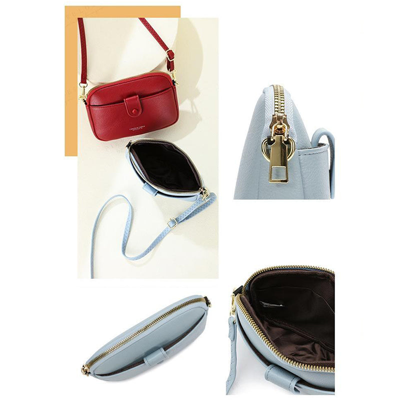 FOREVER YOUNG PL614-64 PU Leather Crossbody Bag Solid Color Women Shoulder Bag