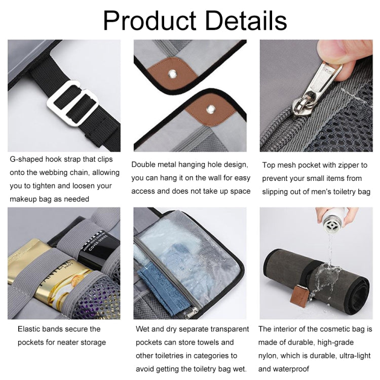 Outdoor Travel Hanging Waterproof Toiletries Organizer Portable Storage Bag