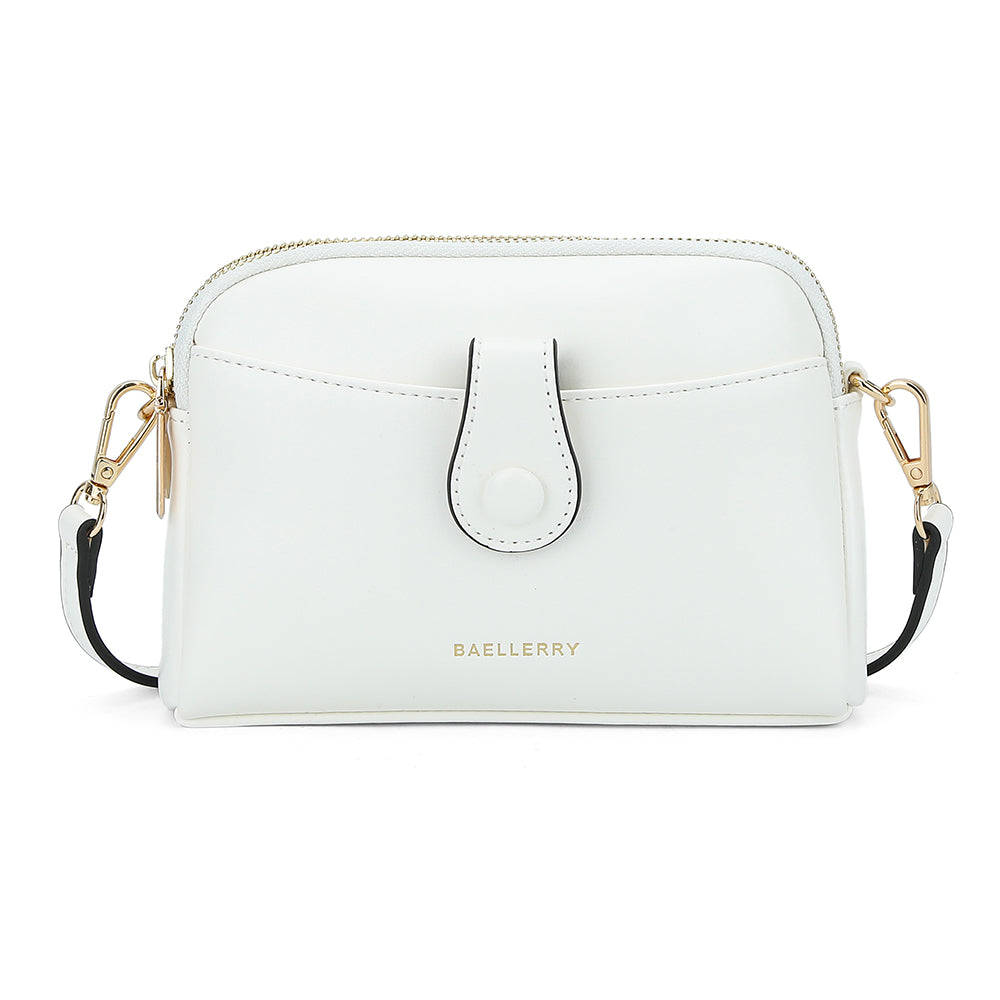 BAELLERRY N8924 Women Dual Layer Shoulder Bag PU Leather Small Crossbody Bag