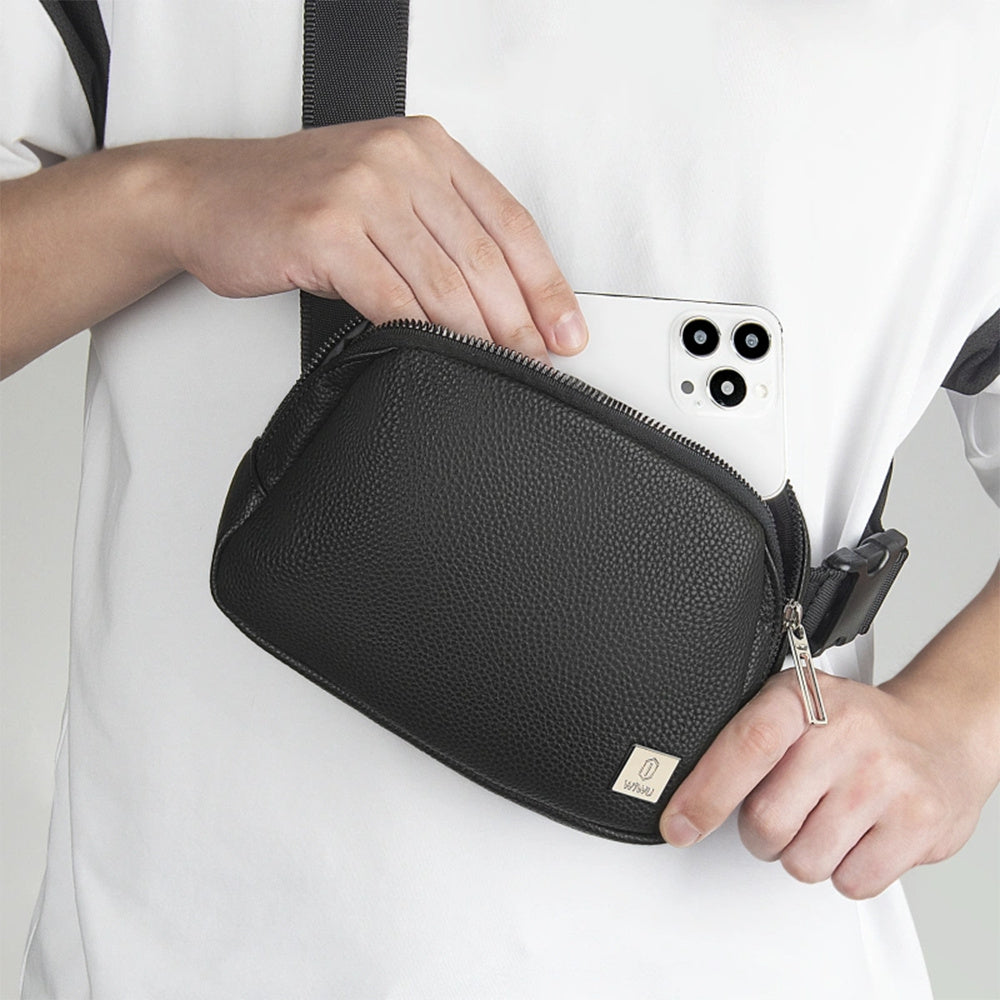 WIWU LULU Unisex Single Shoulder Bag Casual PU Leather Crossbody Bag
