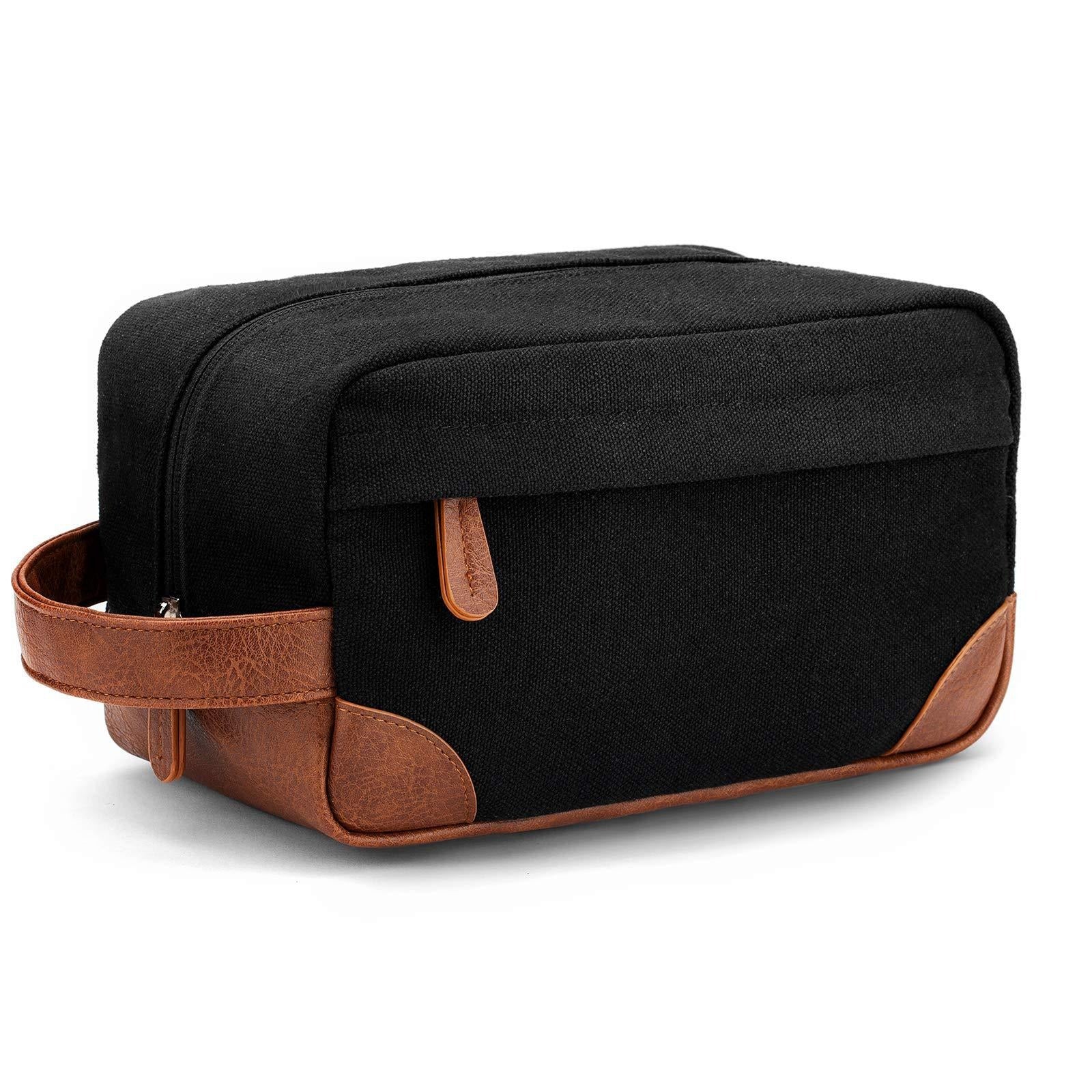 Waterproof PU Leather+Oxford Cloth Men Travel Toiletries Storage Bag