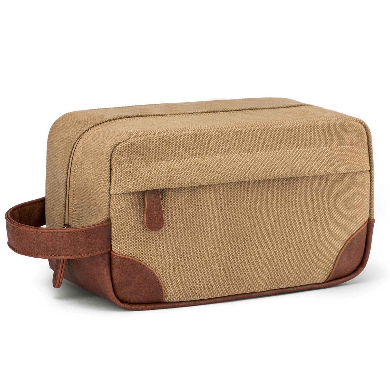 Waterproof PU Leather+Oxford Cloth Men Travel Toiletries Storage Bag