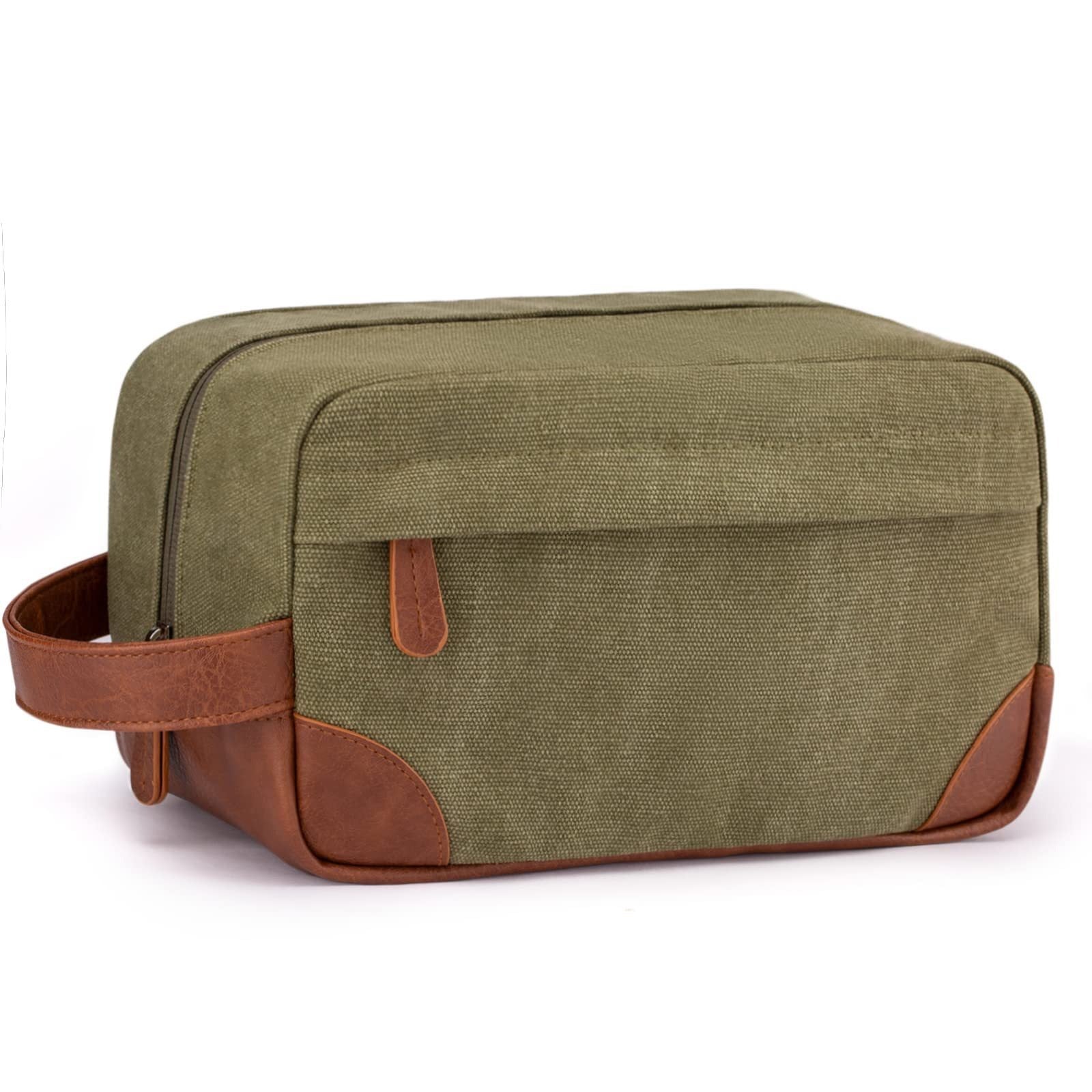 Waterproof PU Leather+Oxford Cloth Men Travel Toiletries Storage Bag