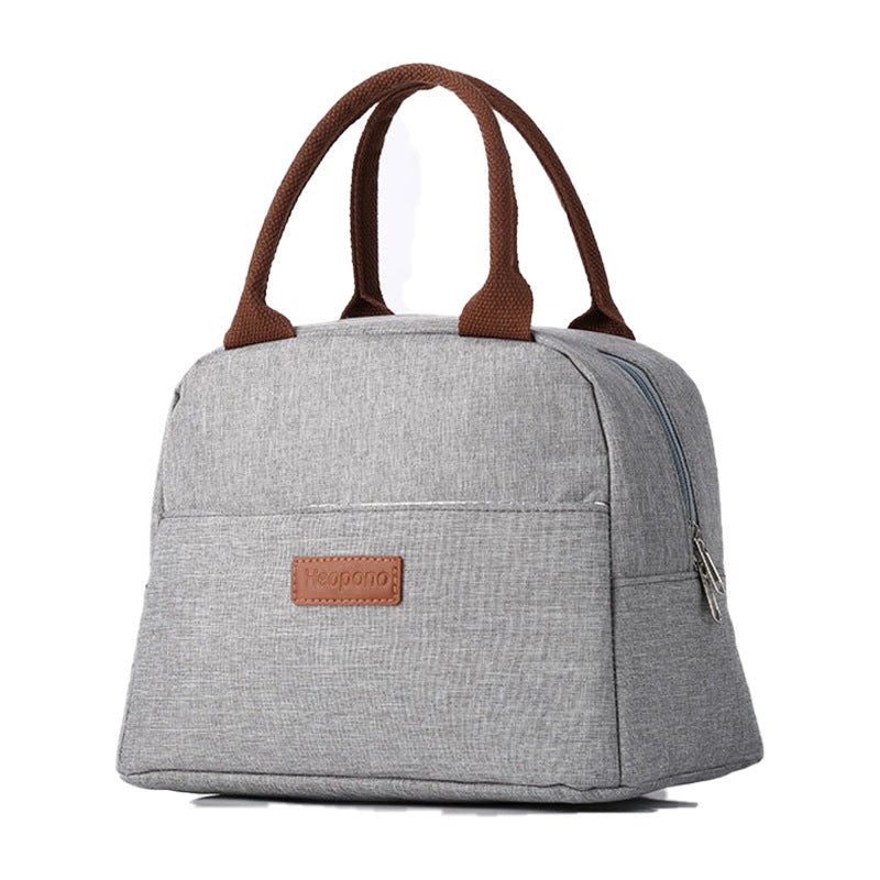 HEOPONO Stylish Insulated Lunch Tote Bag Oxford Cloth Bento Box Cooler Bag