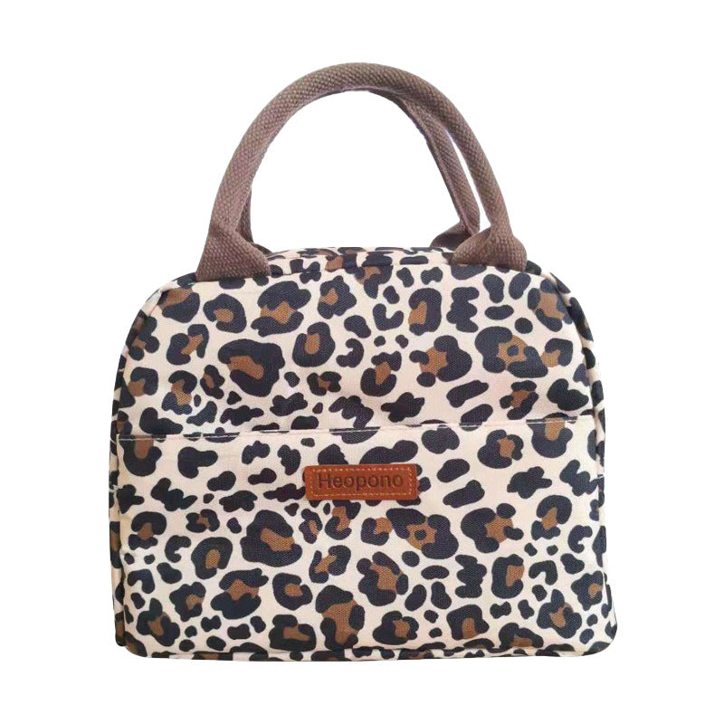 HEOPONO Stylish Insulated Lunch Tote Bag Oxford Cloth Bento Box Cooler Bag