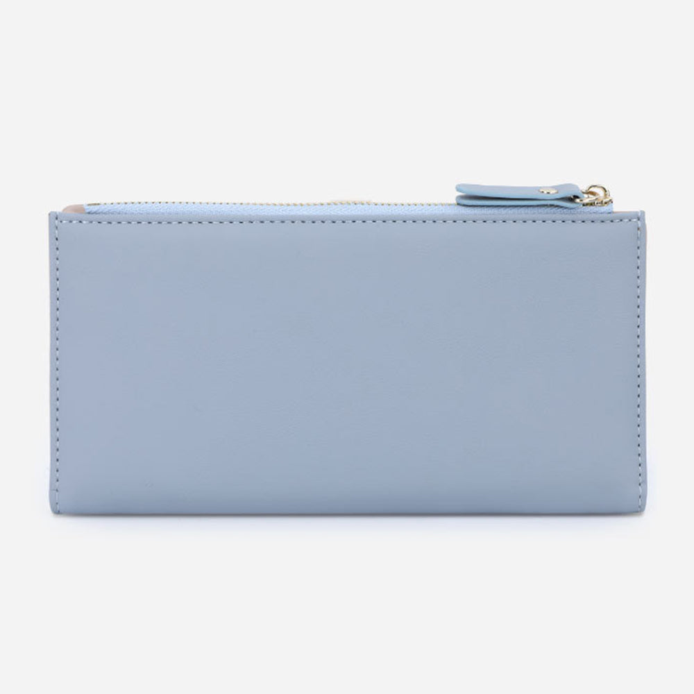 TAILIAN T3676-242 Ladies Purse PU Leather Bi-fold Long Wallet with Card Slots Zipper Pocket