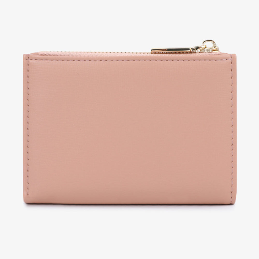 TAILIAN T2602-340 Women PU Leather Bi-fold Short Wallet Zipper Coin Purse
