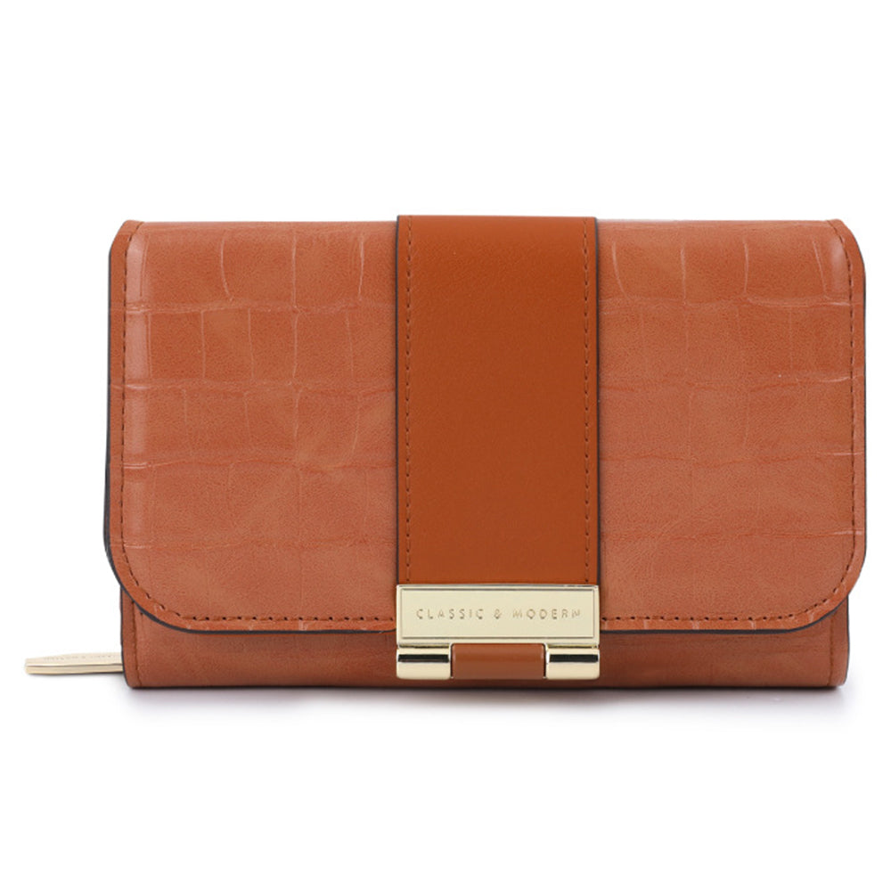 TAILIAN T2713-030 Crocodile Texture Women Wallet PU Leather Zipper Pocket Clutch Bag