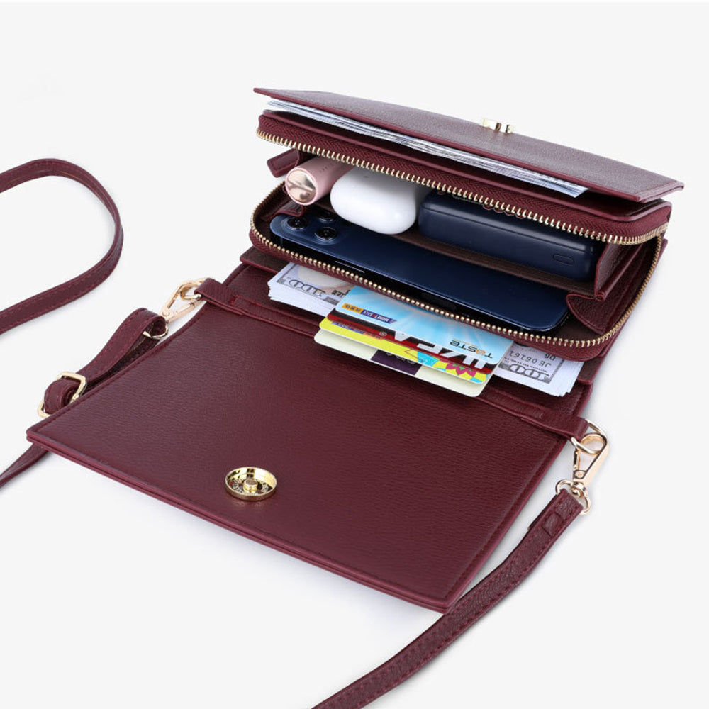 TAILIAN TC5109-003 Crossbody Phone Bag Vintage Leather Phone Purses Wallet Shoulder Bag