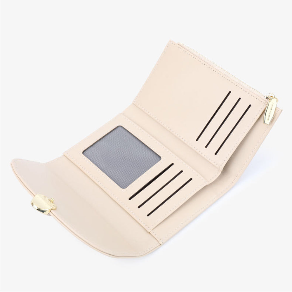 TAILIAN T6223-028 PU Leather Wallet Women Card Cash Holder Folding Purse