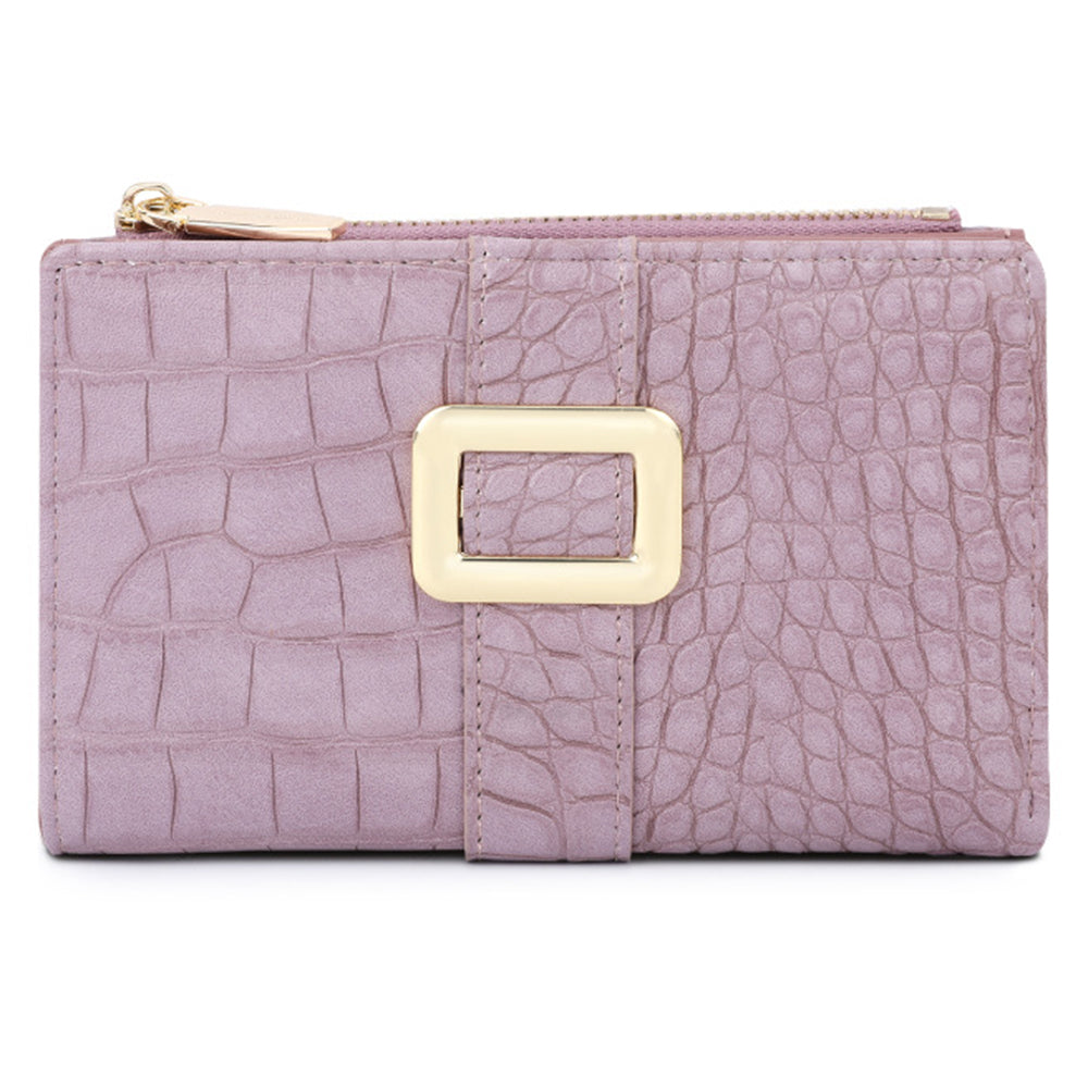 TAILIAN T2607-029 Crocodile Texture PU Leather Women Wallet with Zipper Pocket