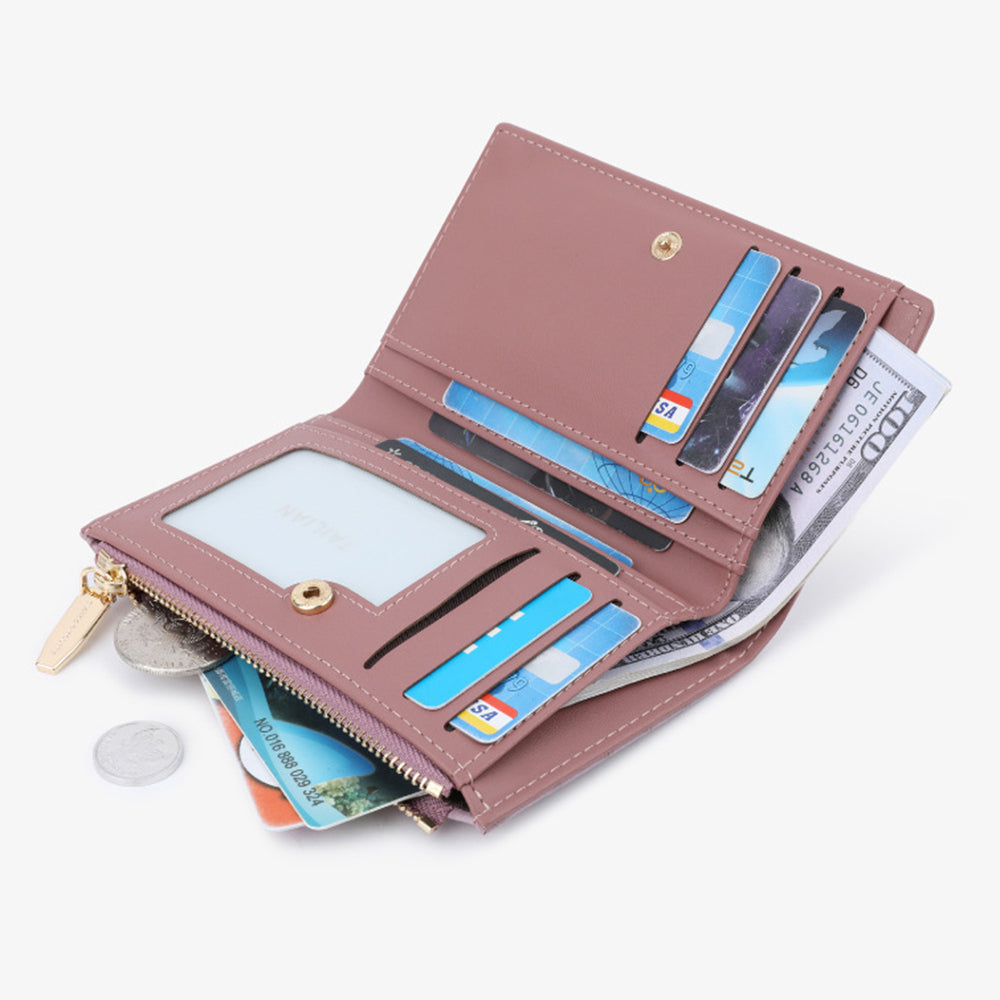 TAILIAN T2607-029 Crocodile Texture PU Leather Women Wallet with Zipper Pocket