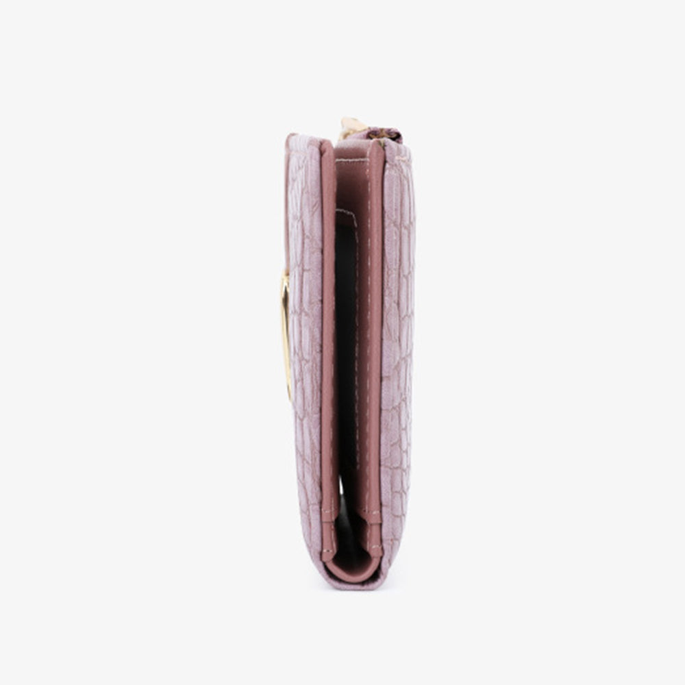 TAILIAN T2607-029 Crocodile Texture PU Leather Women Wallet with Zipper Pocket