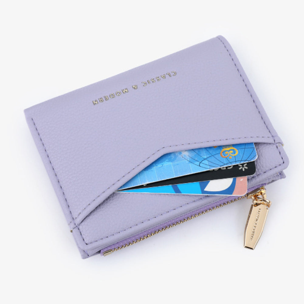 TAILIAN T2051-006 Litchi Texture PU Leather Women Short Wallet Folding Purse