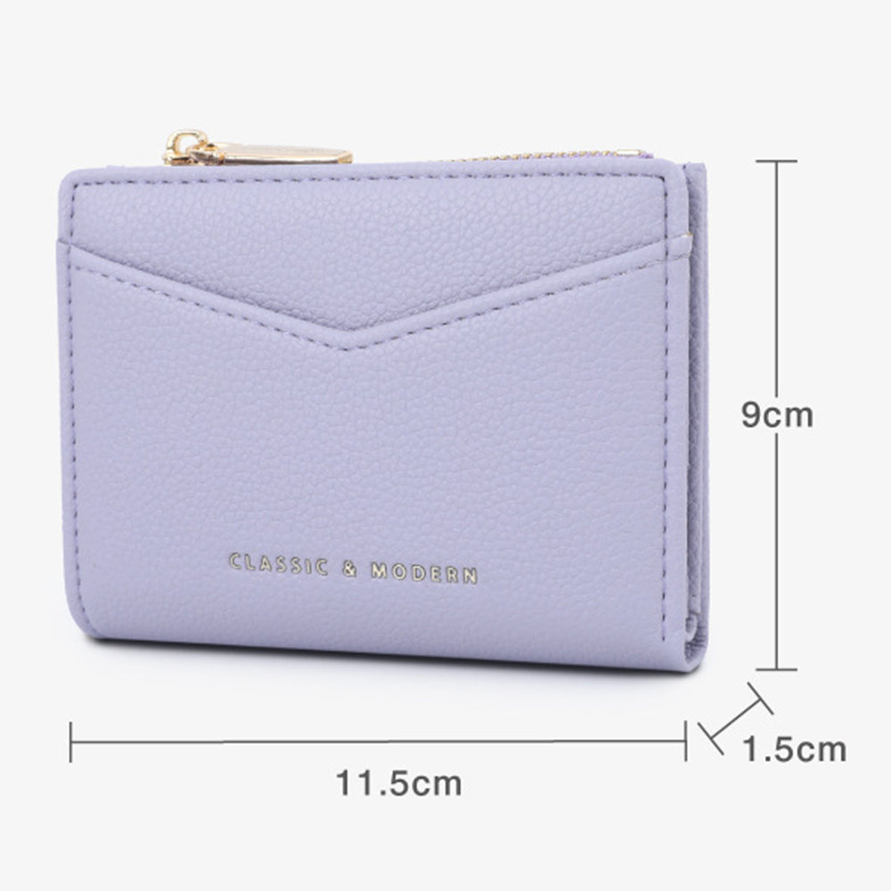 TAILIAN T2051-006 Litchi Texture PU Leather Women Short Wallet Folding Purse