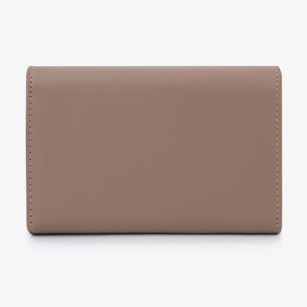 TAILIAN T6223-009 Vintage Wallet PU Leather Trifold Purse Zipper Coins Pouches
