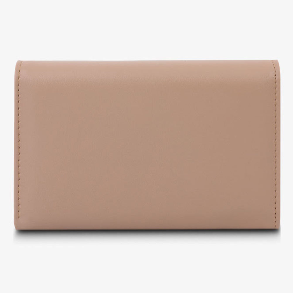 TAILIAN T6223-034 Short Wallet Soft Leather Trifold Purse with Zipper Coin Pocket - Red
