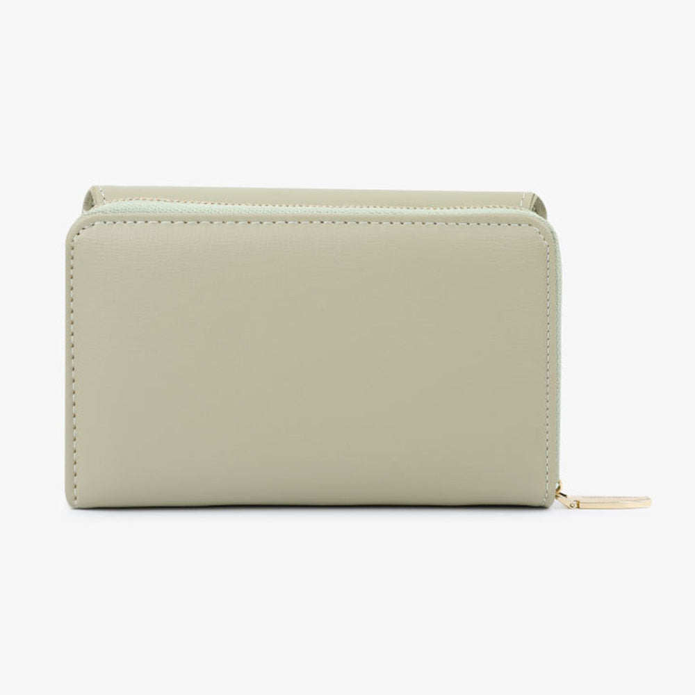 TAILIAN T2713-015 Leather Trifold Ladies Wallets Coin Zipper Long Purse