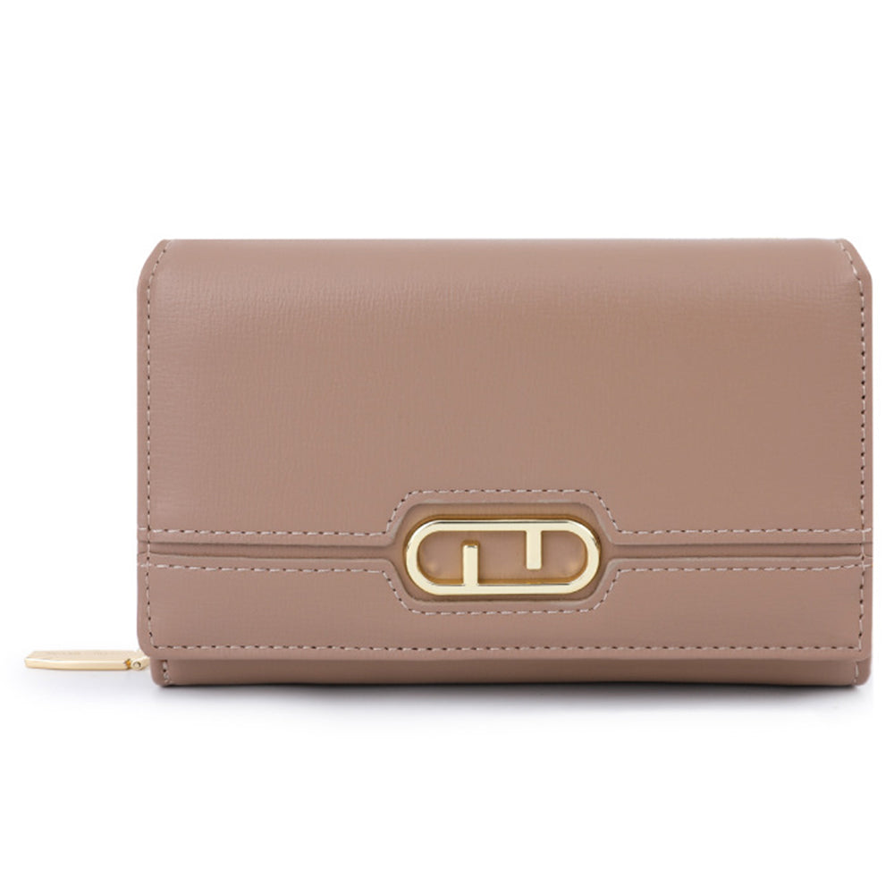 TAILIAN T2713-015 Leather Trifold Ladies Wallets Coin Zipper Long Purse