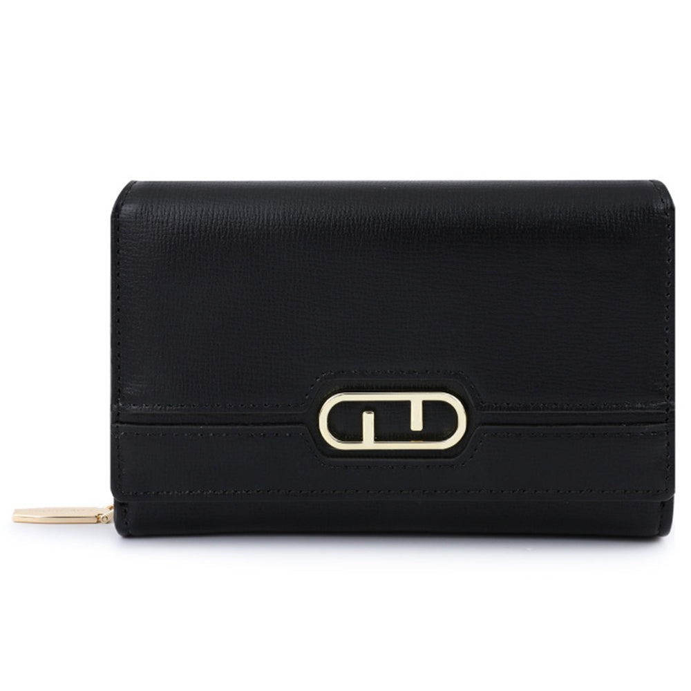 TAILIAN T2713-015 Leather Trifold Ladies Wallets Coin Zipper Long Purse