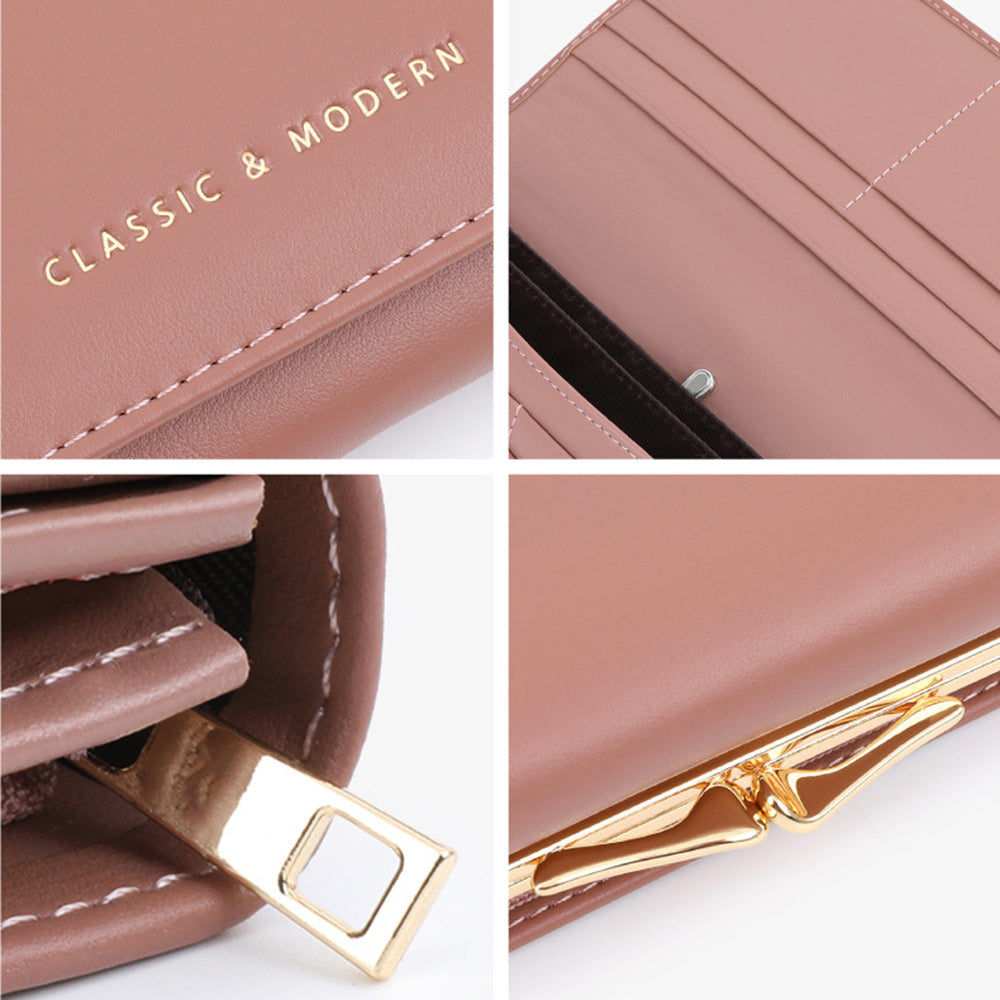 TAILIAN T8703-001 Women's Wallet PU Leather Girls Clutch Bag with Magnetic Buckle