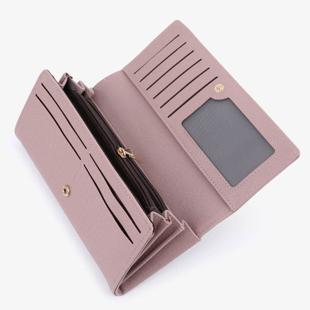 TAILIAN T5540-001 Women's Wallet Cross Texture PU Leather Coin Purse Bag