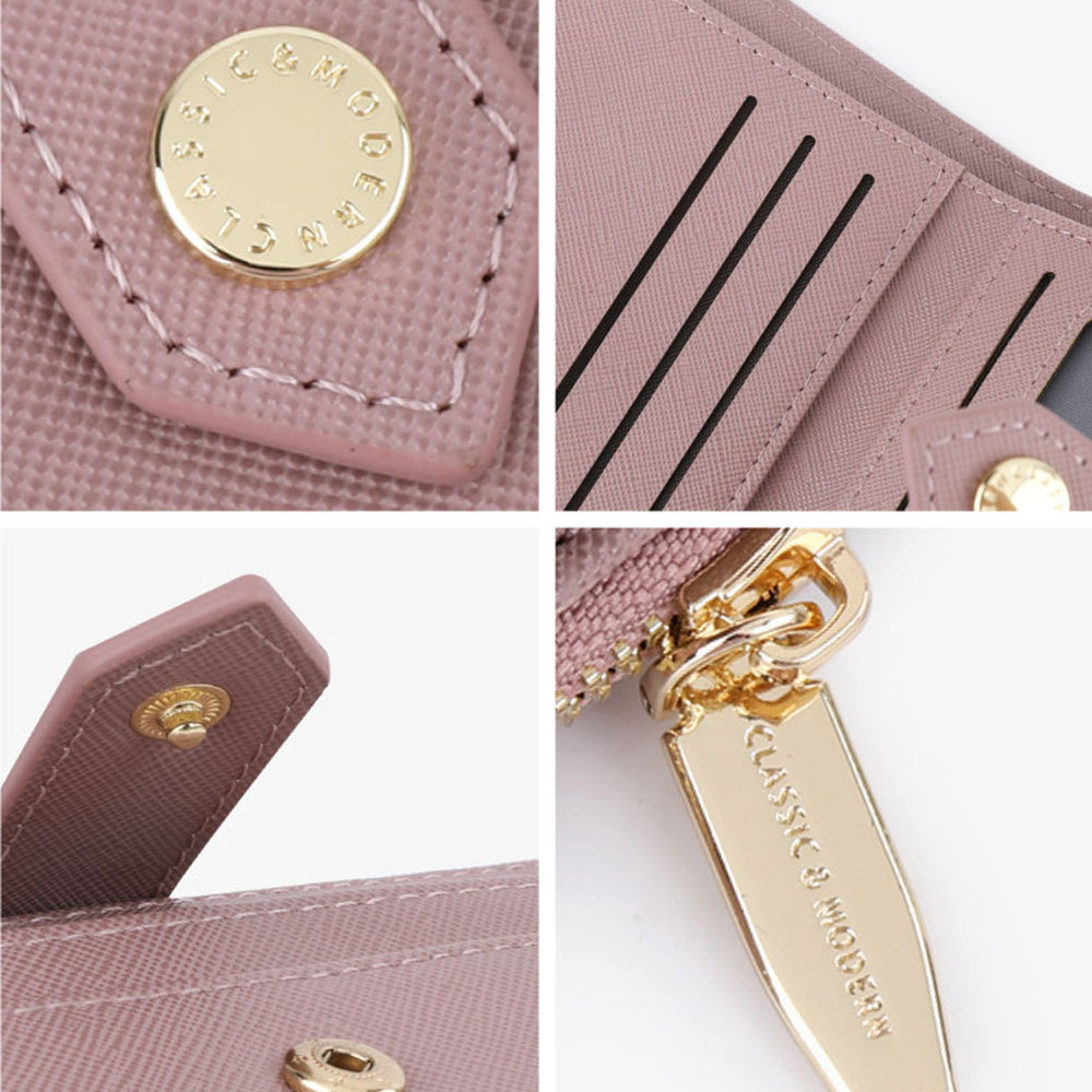 TAILIAN T2602-342 Women Small Purse Wallets Zipper Pocket Shorts Cash Multi-Slots Gifts