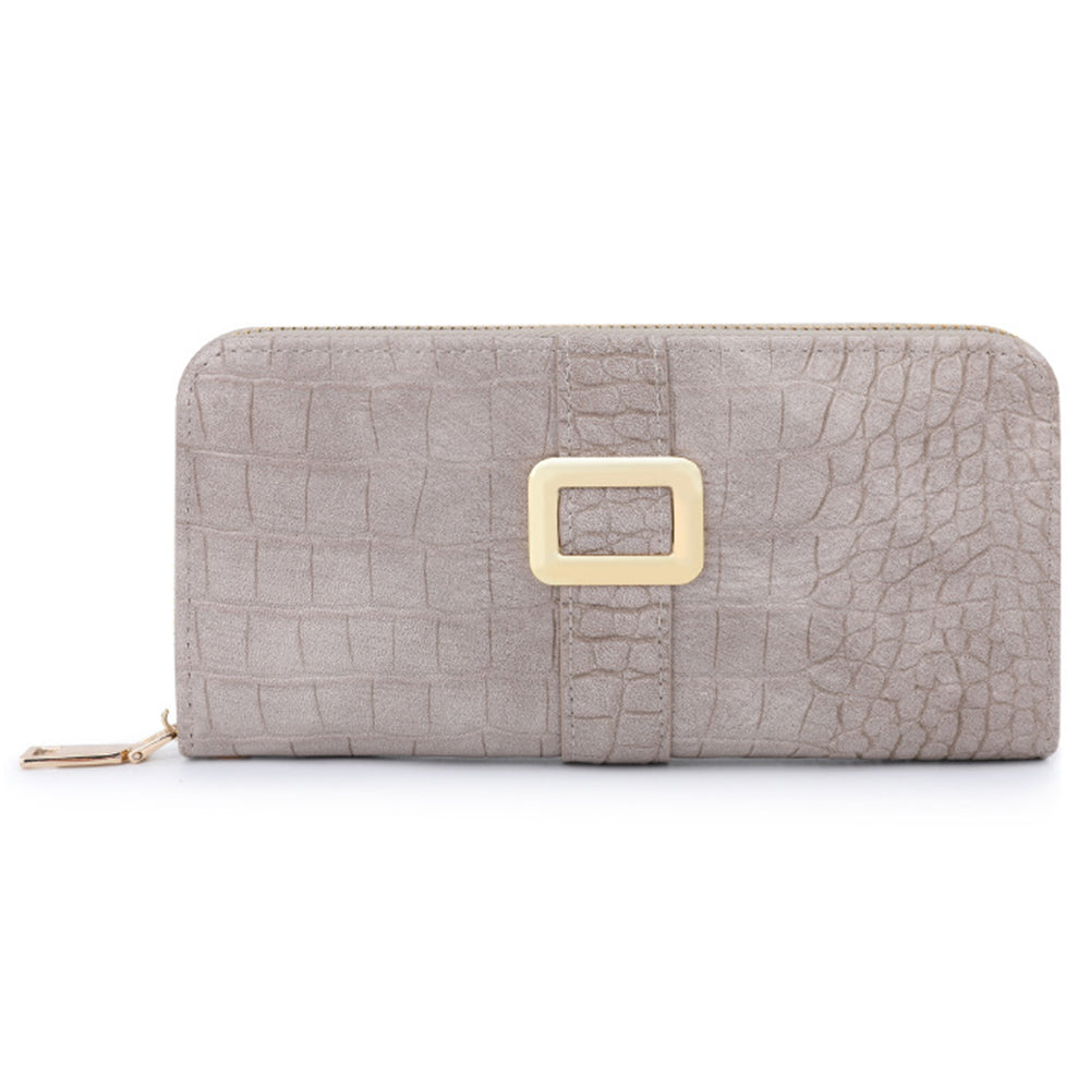 TAILIAN T9612-114 Leather Wallets Long Zipper Card Organiser Crocodile Texture Purse
