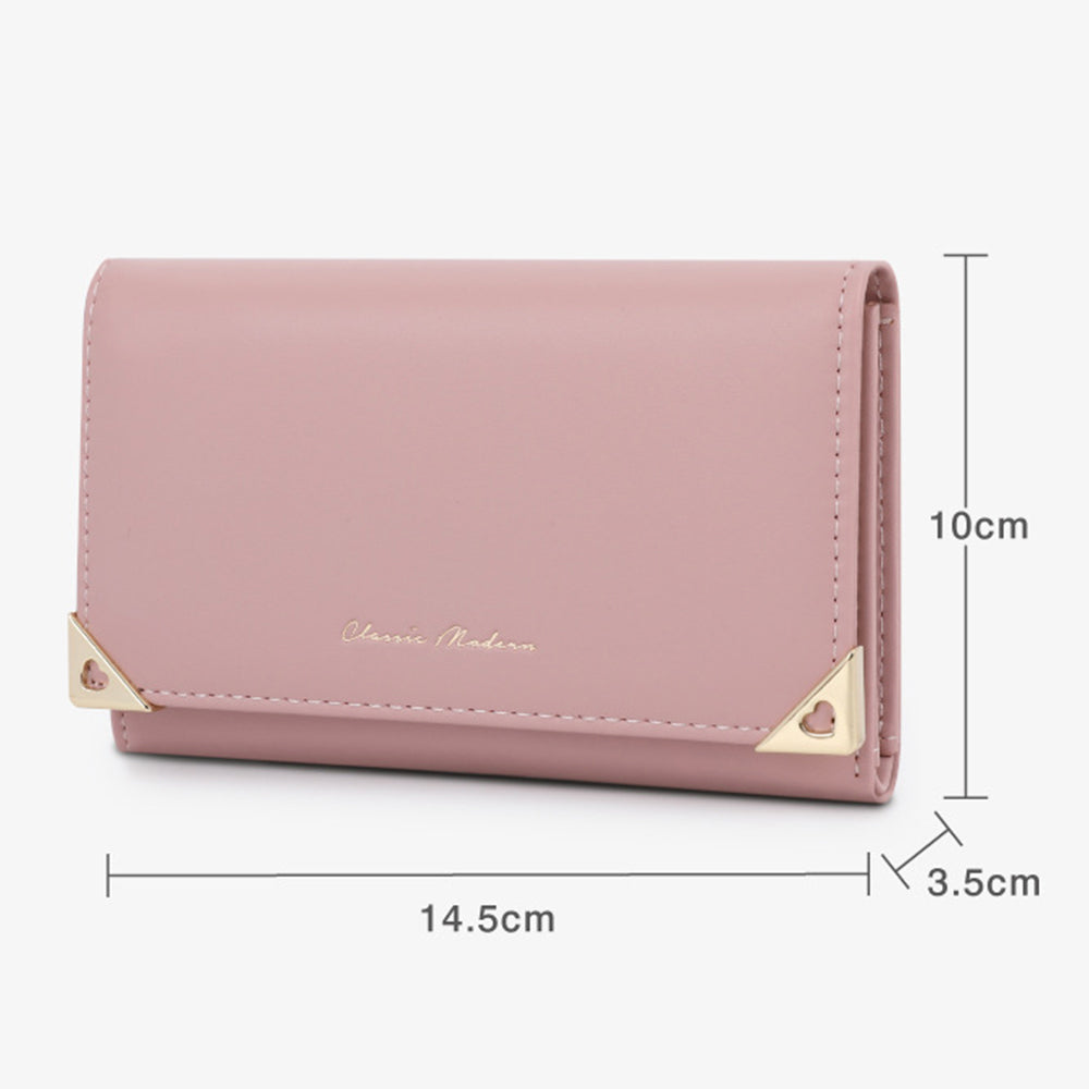 TAILIAN T6223-041 Foldable Short Wallet Trifold Leather Pocket Purse Card Holder