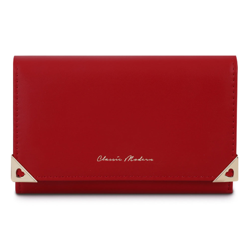 TAILIAN T6223-041 Foldable Short Wallet Trifold Leather Pocket Purse Card Holder