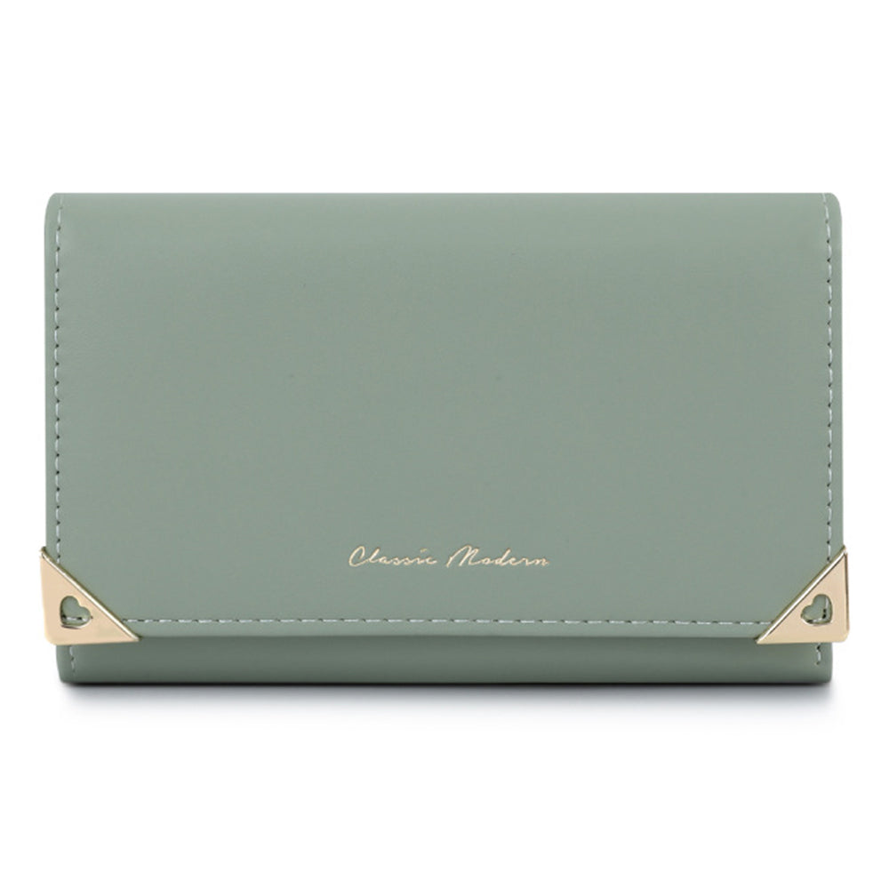 TAILIAN T6223-041 Foldable Short Wallet Trifold Leather Pocket Purse Card Holder