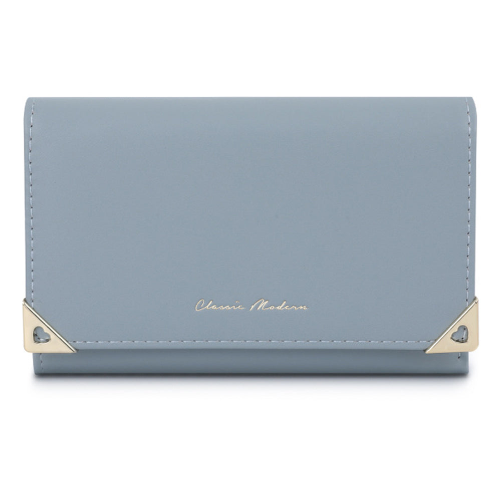 TAILIAN T6223-041 Foldable Short Wallet Trifold Leather Pocket Purse Card Holder