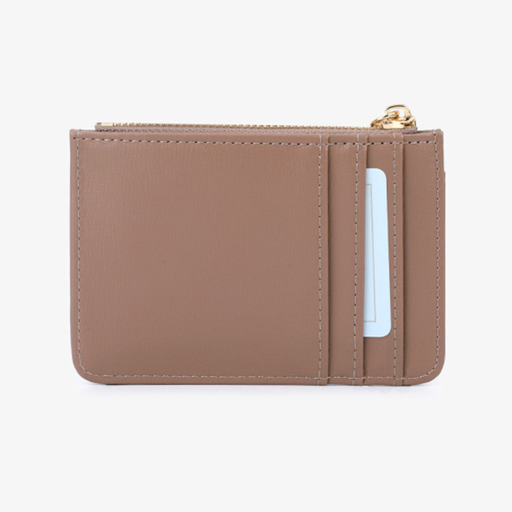 TAILIAN TB149-001 Small Wallet Zipper Card Holder Coin Changes Purse with Keychain
