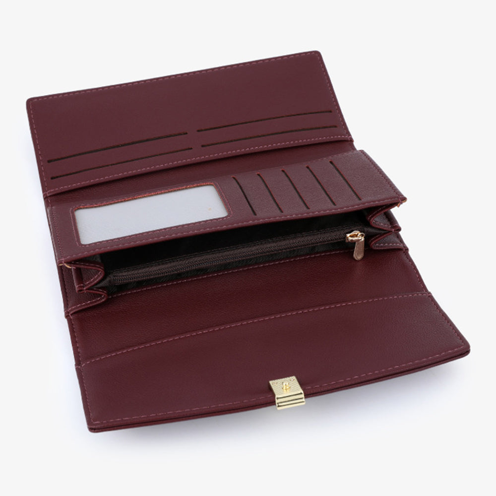 TAILIAN T5601-130 Women Wallet Long Trifold Purse PU Leather Clutch Bag