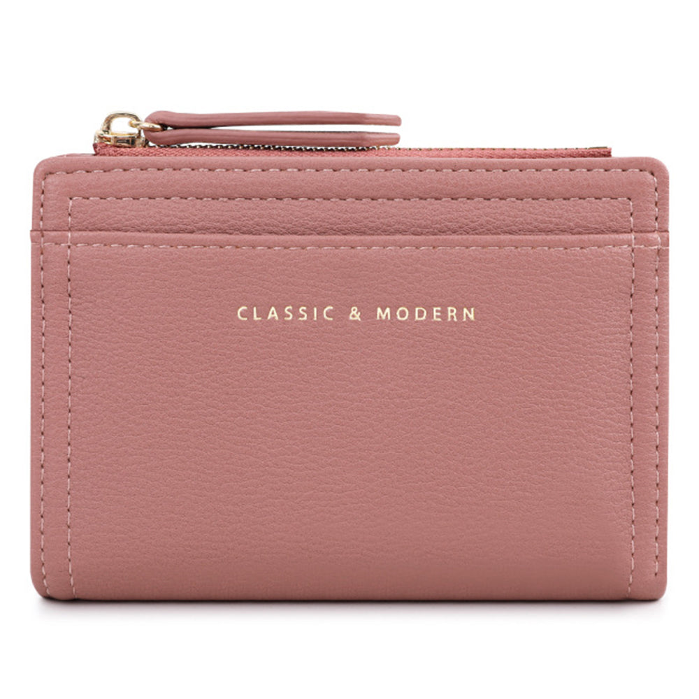 TAILIAN T2602-338 PU Leather Women Short Wallet Solid Color Folding Purse