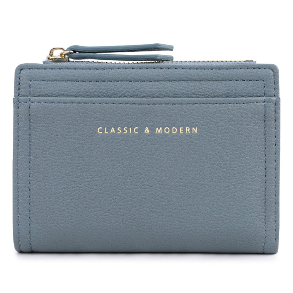 TAILIAN T2602-338 PU Leather Women Short Wallet Solid Color Folding Purse
