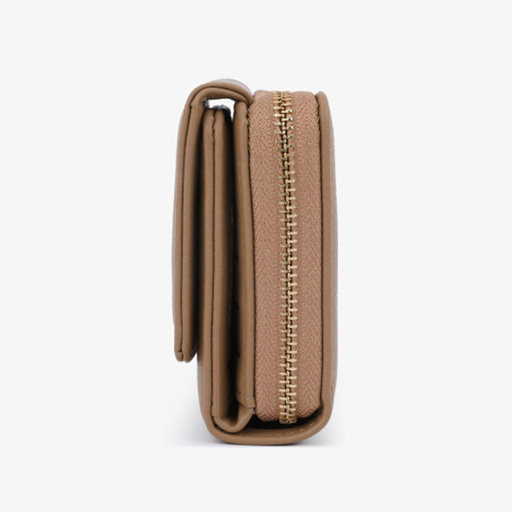 TAILIAN T6111-003 Women Short Wallet Simple PU Leather Folding Purse