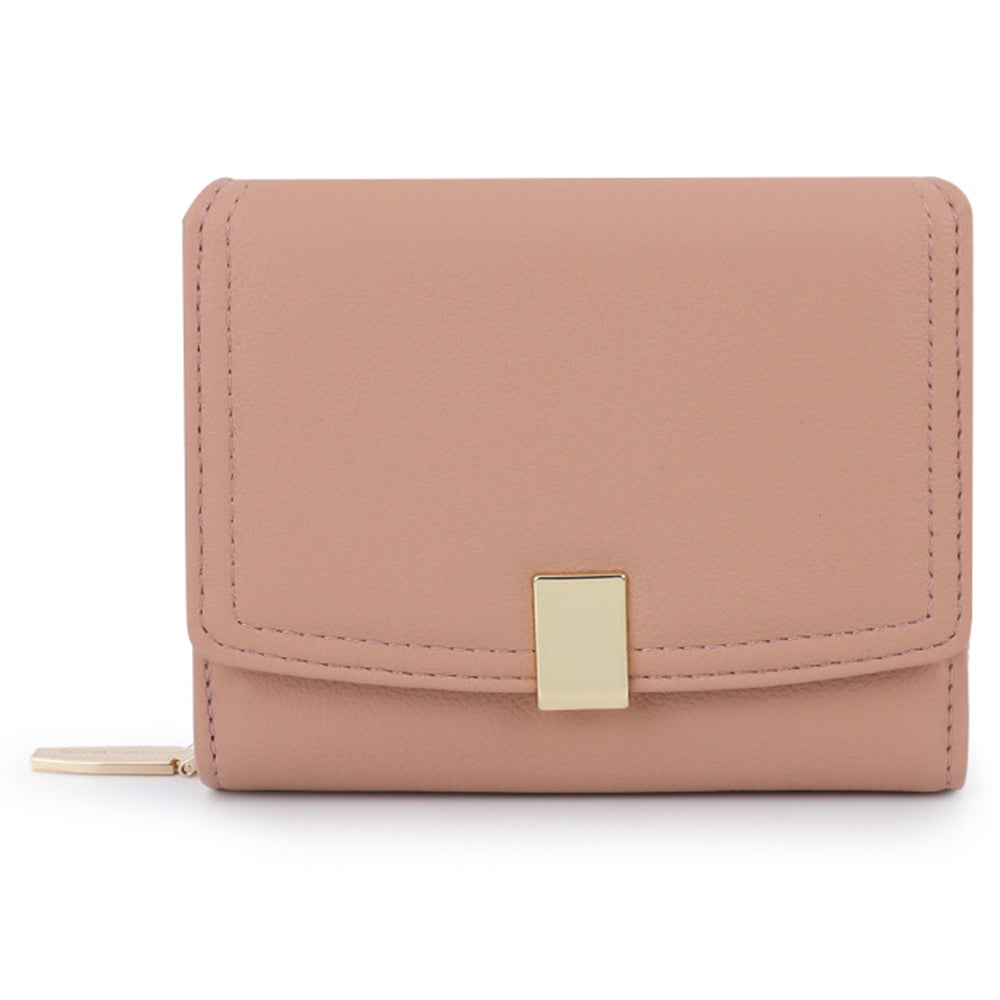 TAILIAN T6111-003 Women Short Wallet Simple PU Leather Folding Purse